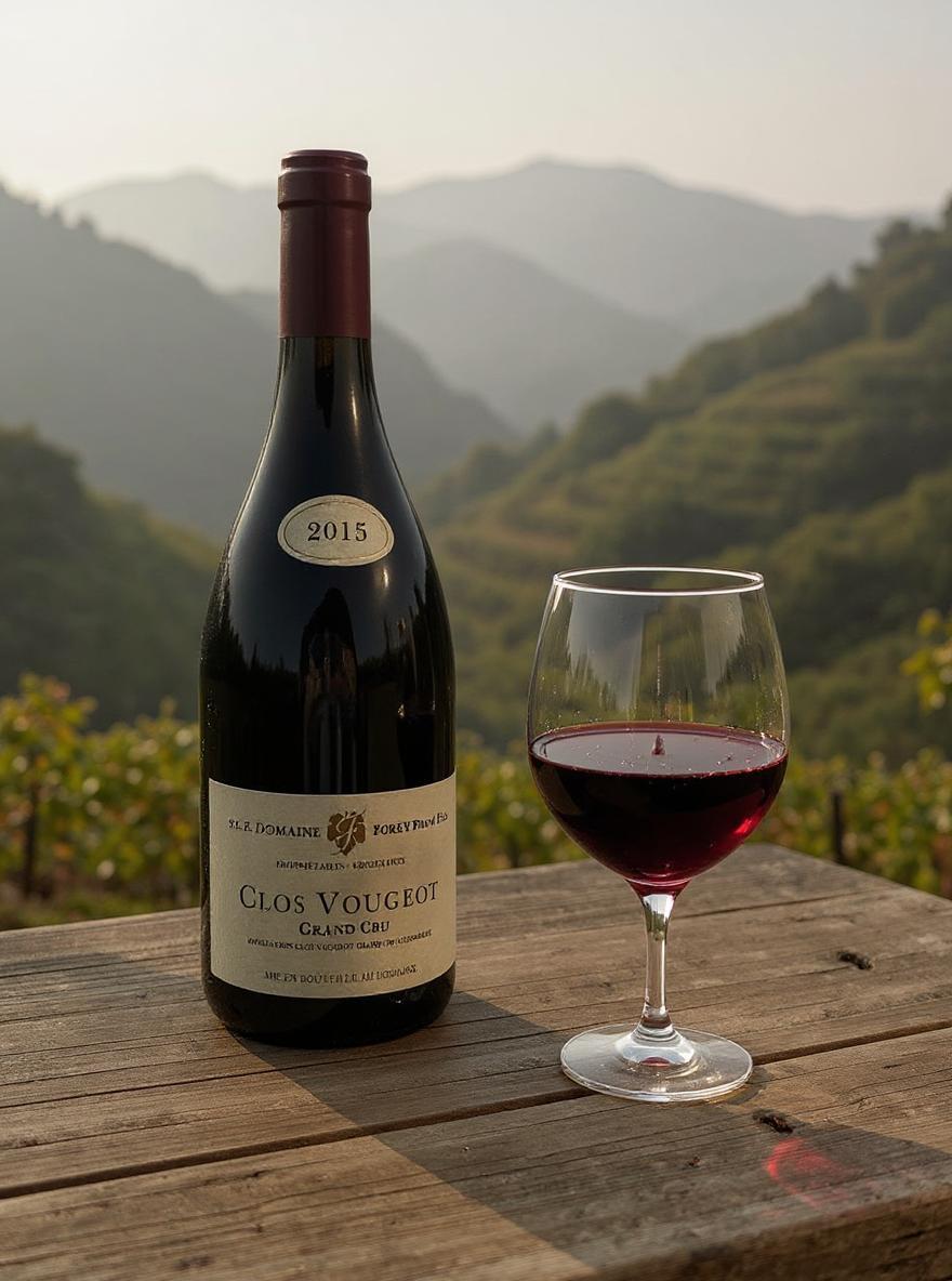 Domaine Forey Pere et Fils Clos de Vougeot Grand Cru 2015 wine bottle