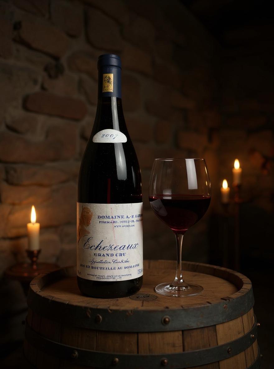 Domaine A.F. Gros Echezeaux Grand Cru 2007 wine label detail