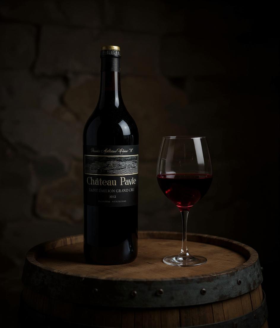 Chateau Pavie Saint-Emilion Grand Cru 2012 wine label detail