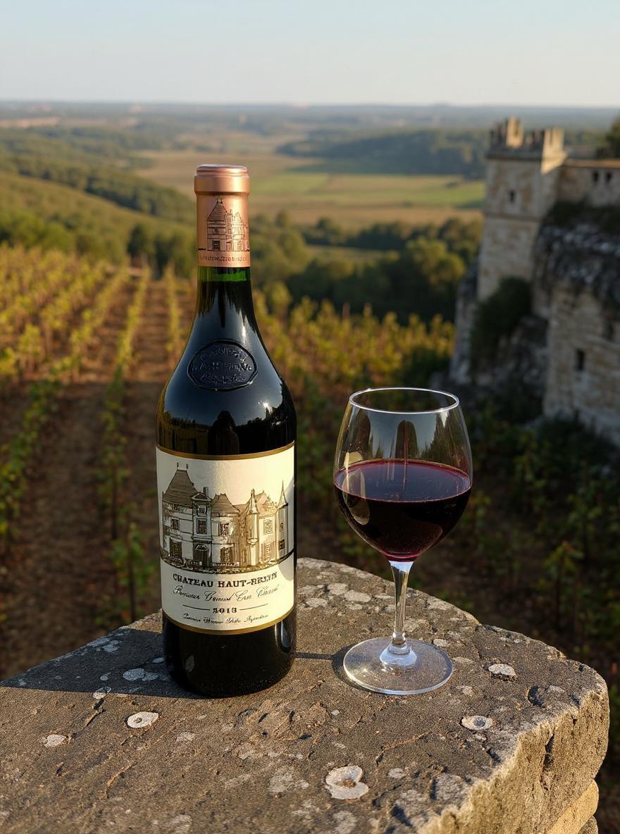 Chateau Haut-Brion 2013 premium Bordeaux wine bottle