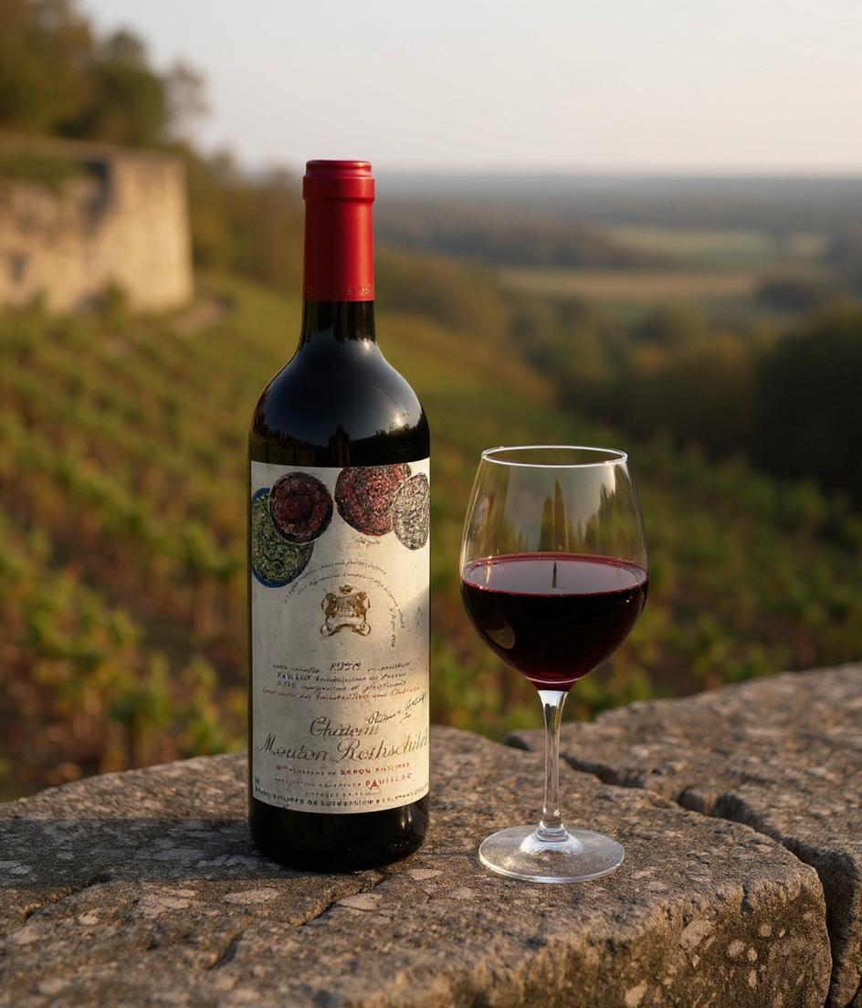 Chateau Mouton Rothschild 1978 vintage wine bottle