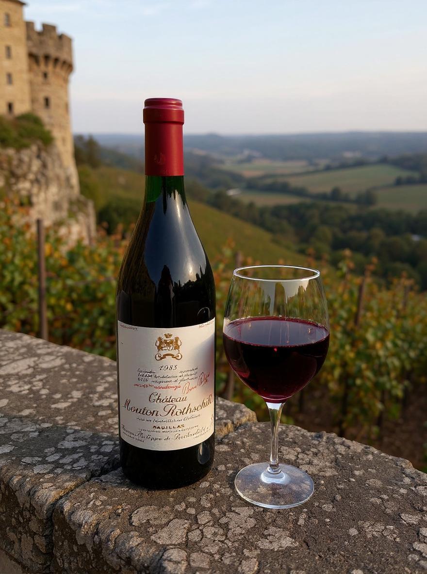 Chateau Mouton Rothschild 1985 vintage wine bottle