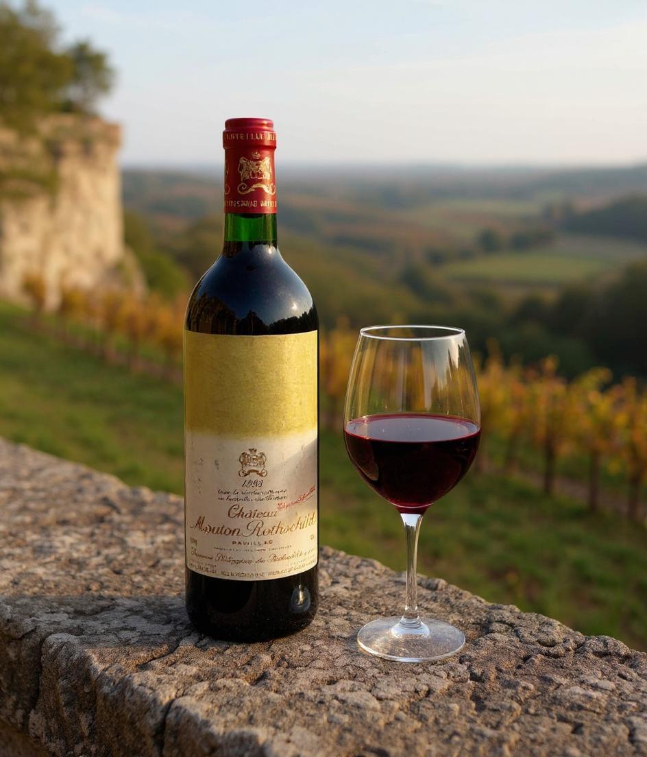 Chateau Mouton Rothschild 1993 vintage wine bottle