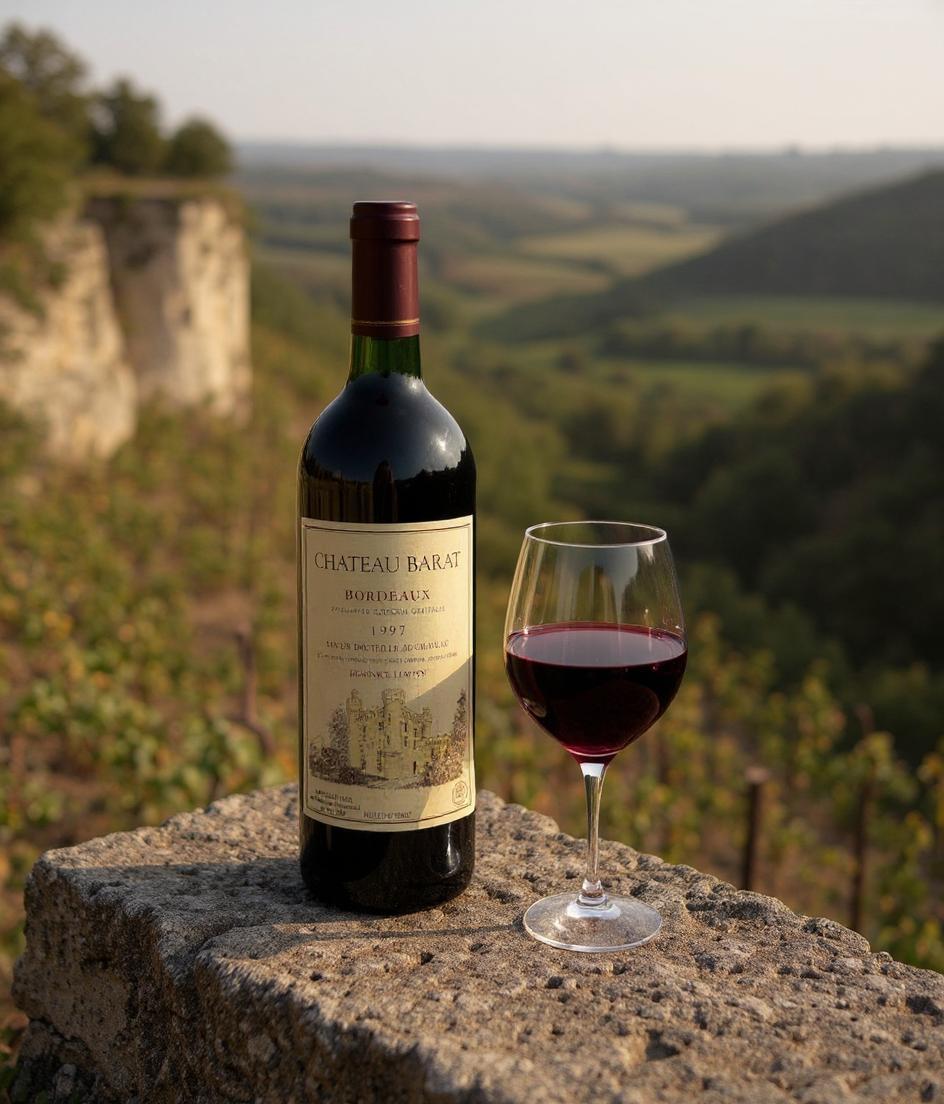 Chateau Barat Bordeaux 1997 vintage wine bottle front view
