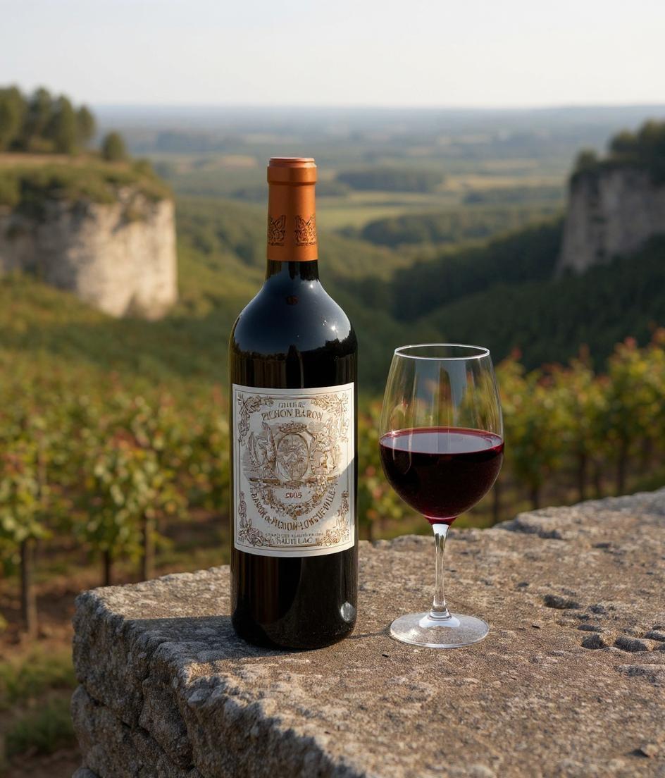 Chateau Pichon-Longueville Baron 2015 Bordeaux wine bottle