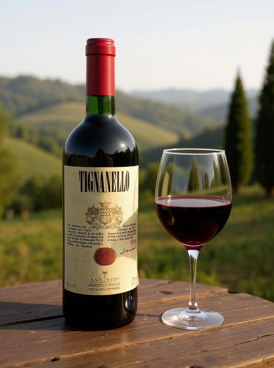Marchesi Antinori Tignanello 1993 vintage wine bottle