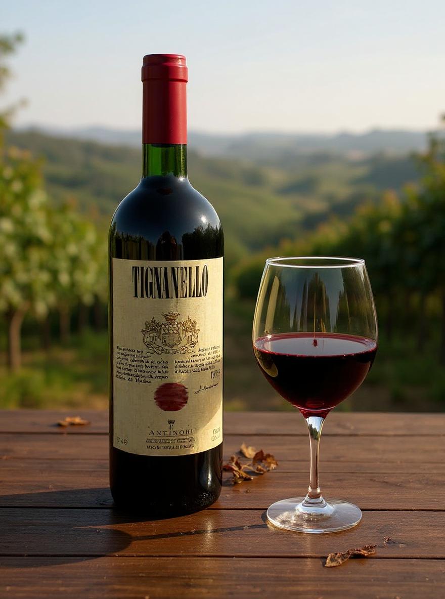 Tignanello 1993 wine label and vintage details