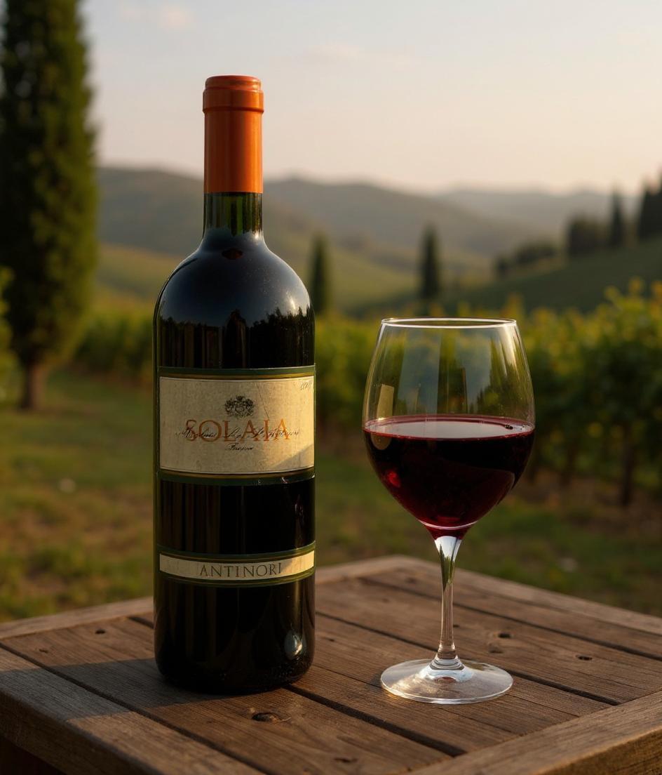 Marchesi Antinori Solaia 1987 vintage wine bottle