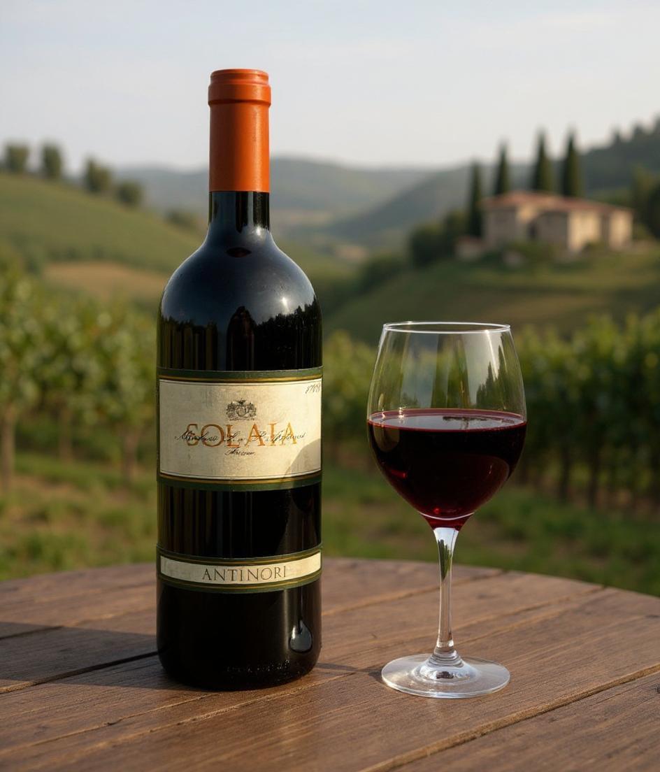 Marchesi Antinori Solaia 1982 vintage wine bottle