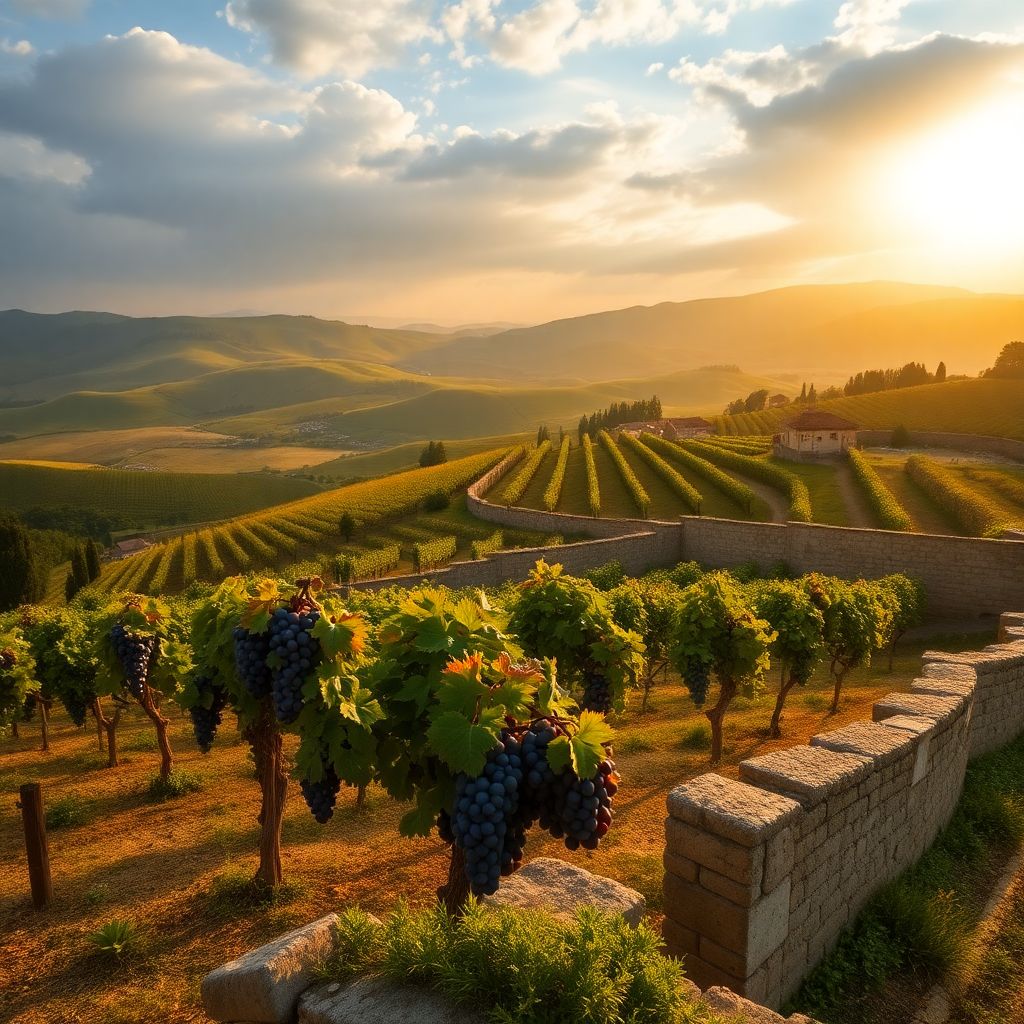 San Polino estate vineyard in Montalcino Tuscany