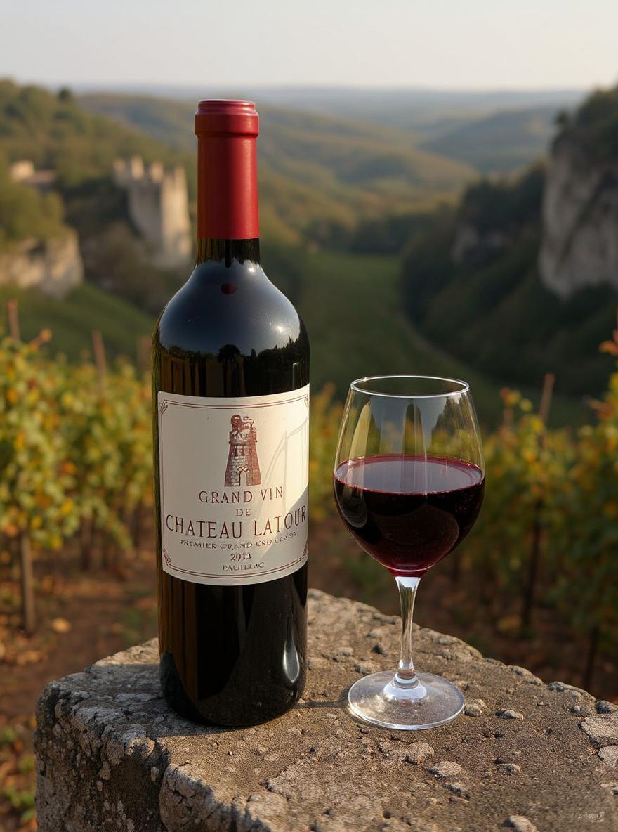 Chateau Latour 2013 wine bottle front view