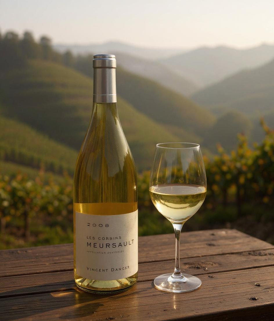 Vincent Dancer Meursault Les Corbins 2008 white Burgundy wine bottle