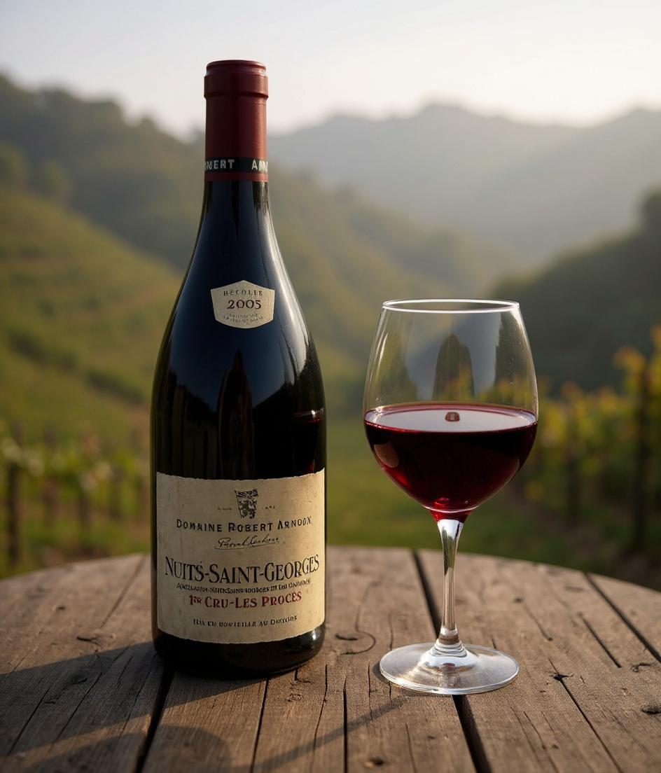 Domaine Robert Arnoux Nuits St Georges 1er Cru Les Procès 2005 Burgundy wine bottle