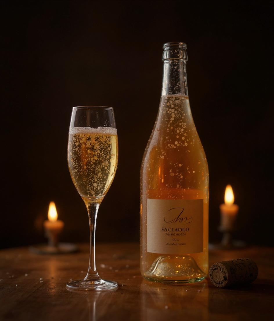 Taittinger 1988 champagne bottle detail view