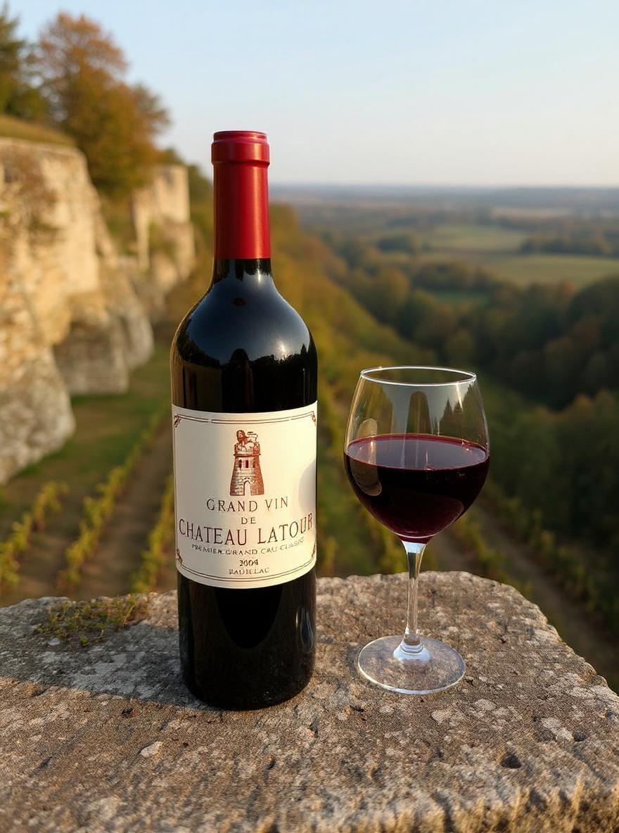 Chateau Latour 2004 vintage wine bottle