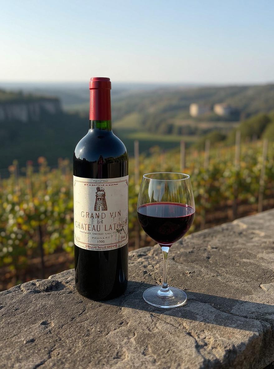 Chateau Latour 1998 vintage wine bottle