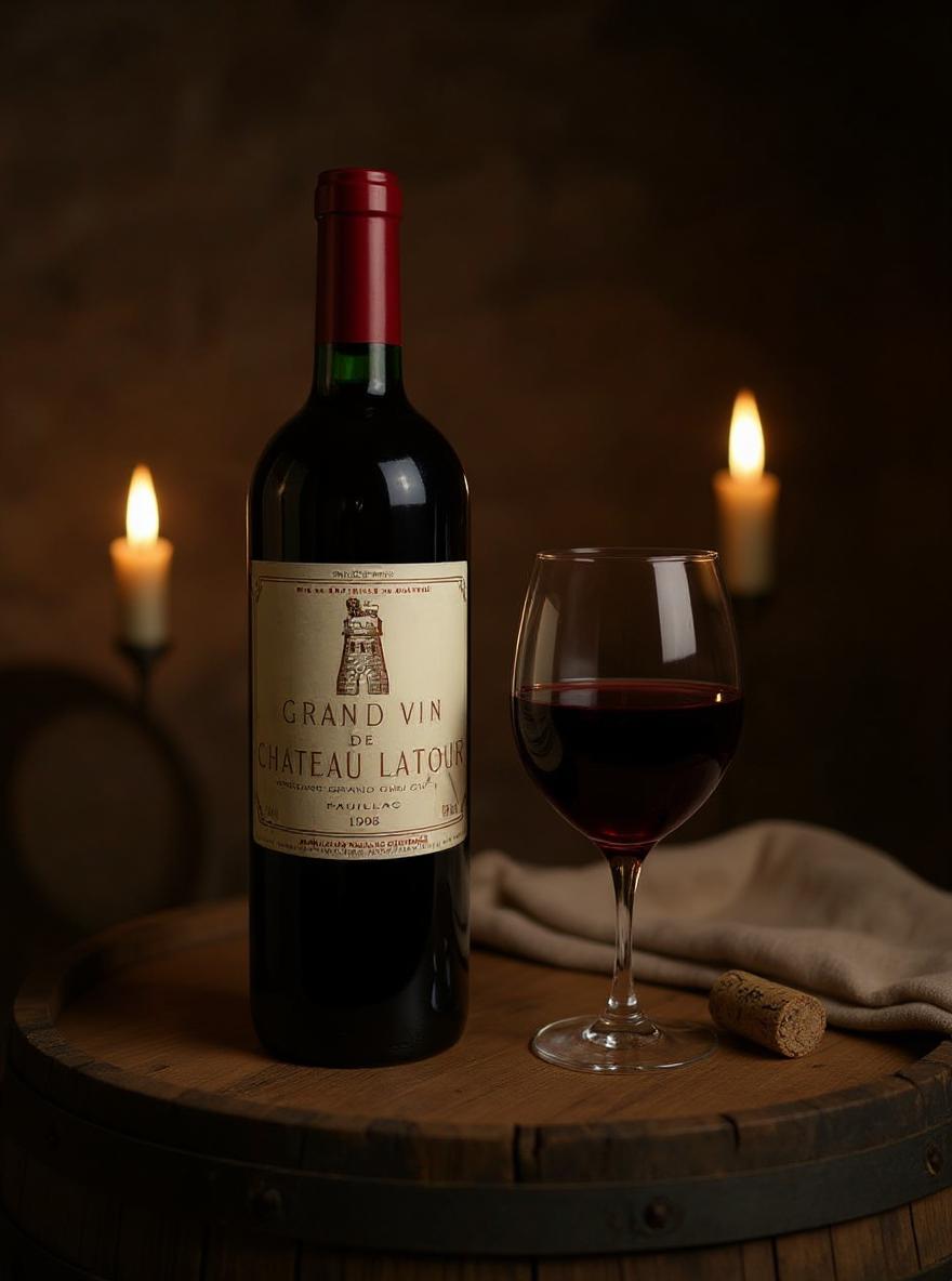 Chateau Latour 1998 wine label detail