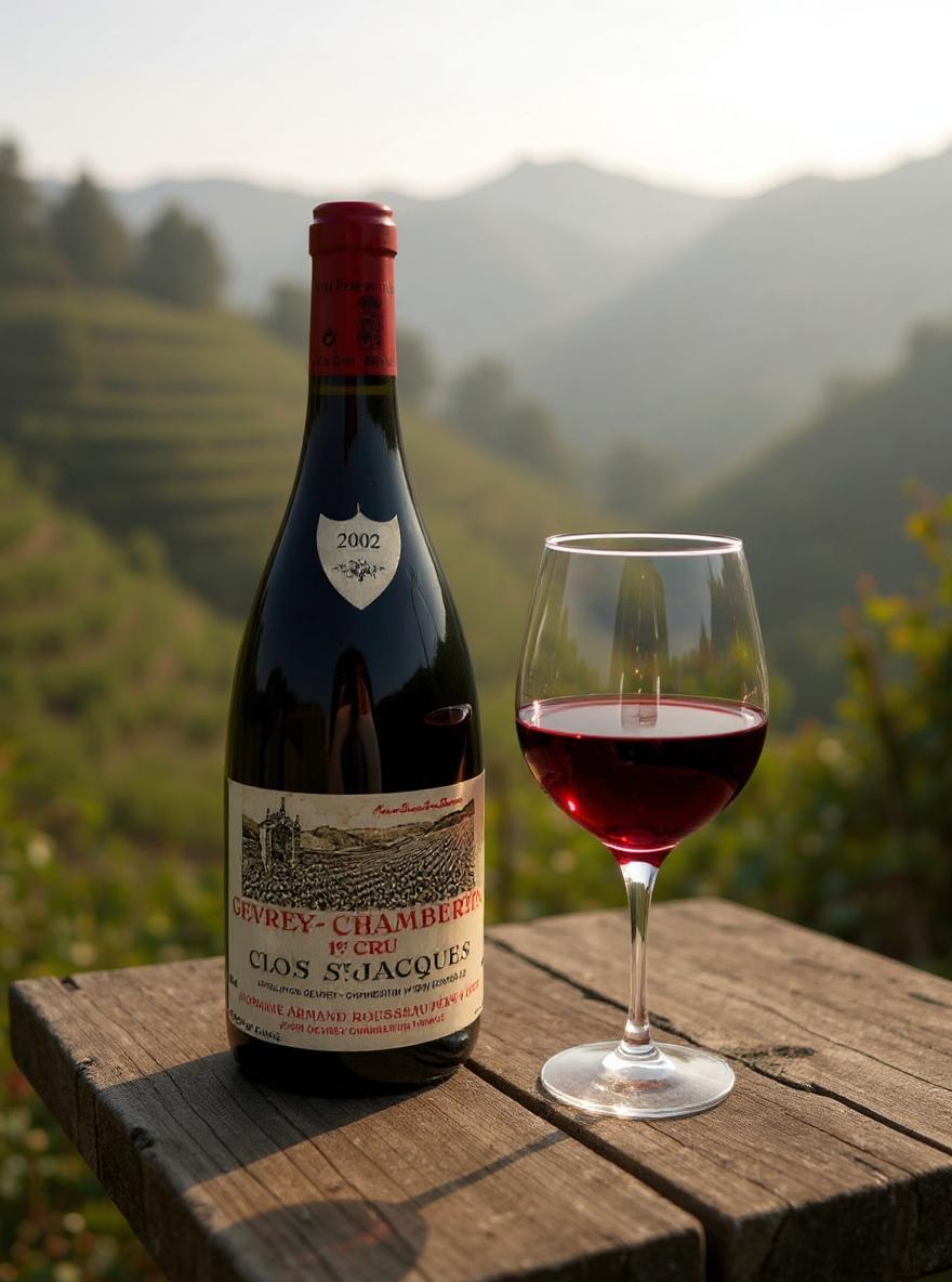 Clos Saint-Jacques Gevrey-Chambertin Premier Cru 2002 vintage wine bottle