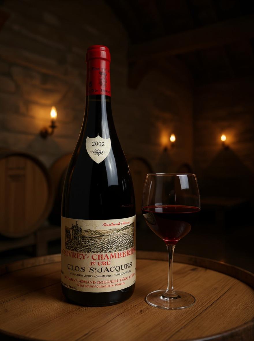 Gevrey-Chambertin Premier Cru wine label and vintage details