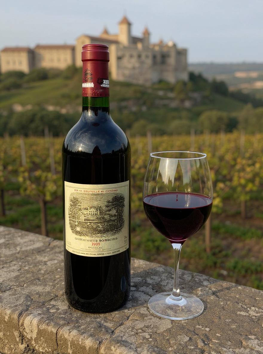 Chateau Lafite Rothschild 1995 vintage wine bottle