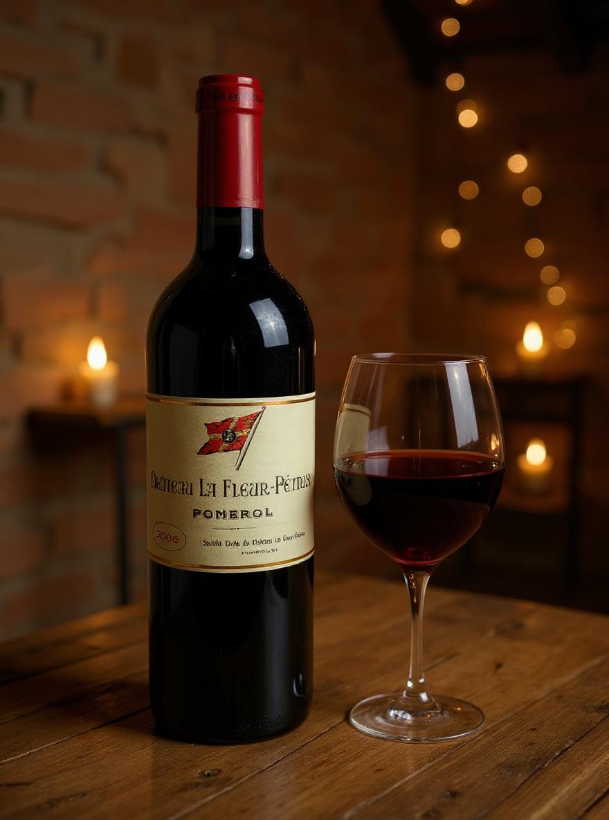 Chateau La Fleur-Petrus 2006 wine bottle side angle view