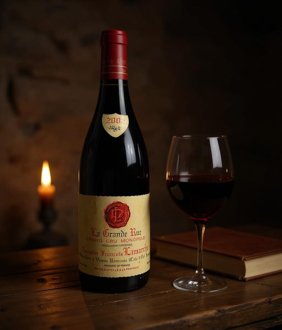 Domaine Lamarche La Grande Rue wine label detail