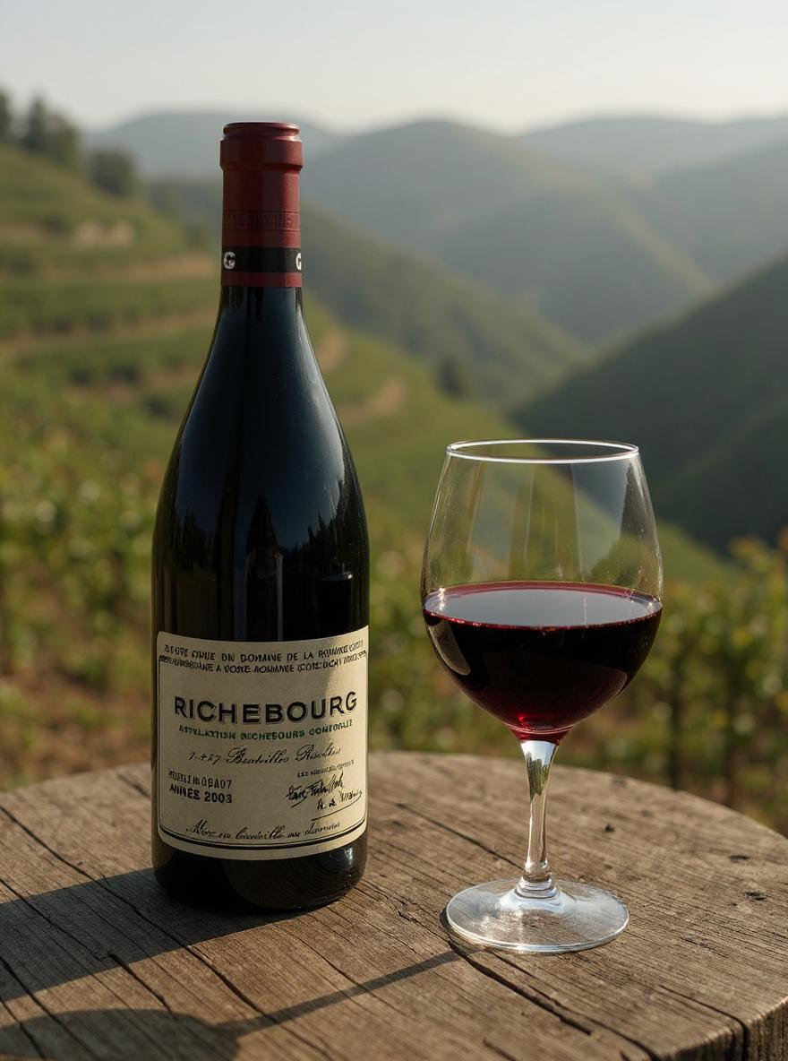 Domaine de la Romanee-Conti Richebourg Grand Cru 2003 wine bottle front view