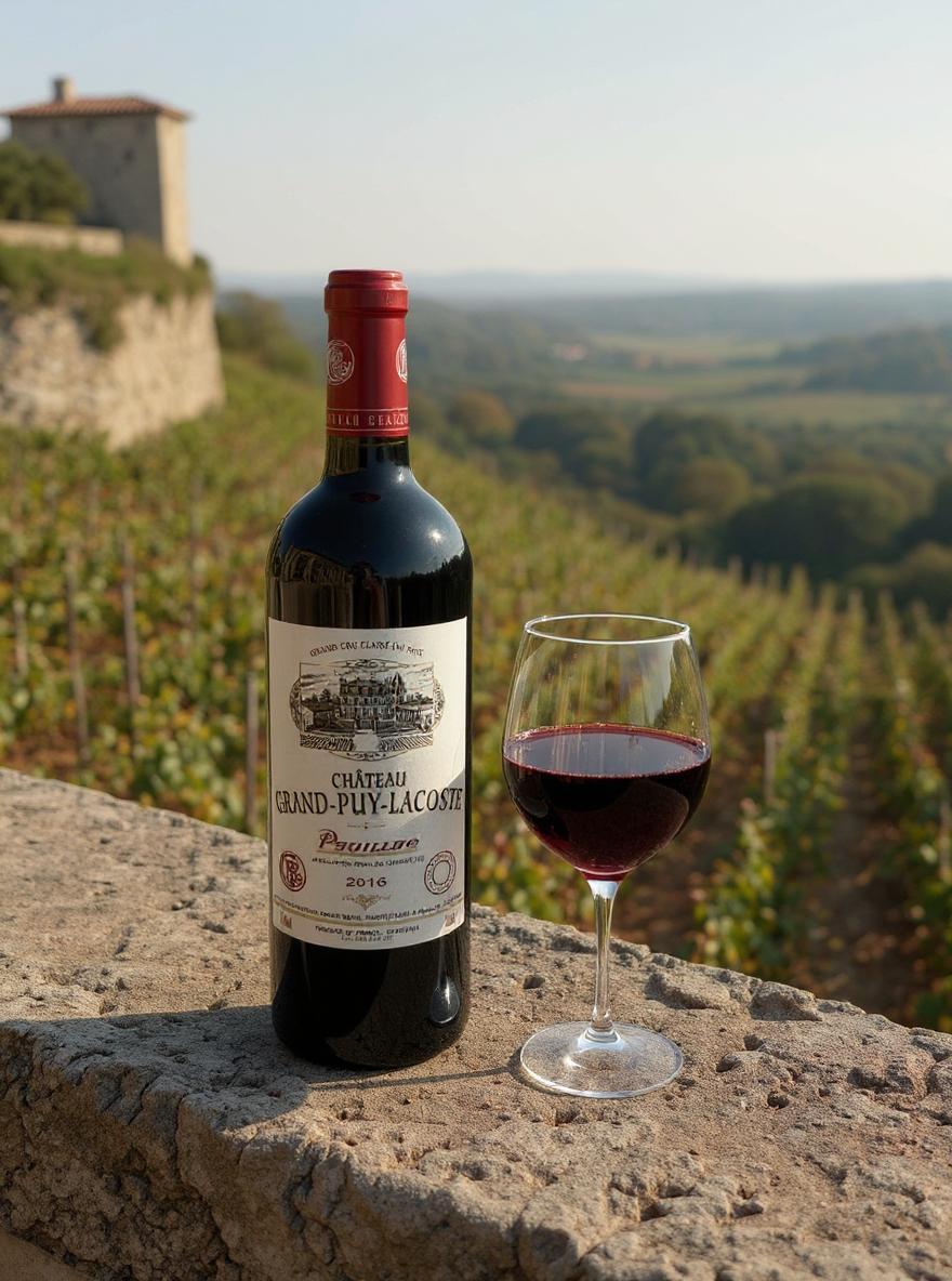 Chateau Grand-Puy-Lacoste Pauillac 2016 Bordeaux wine bottle