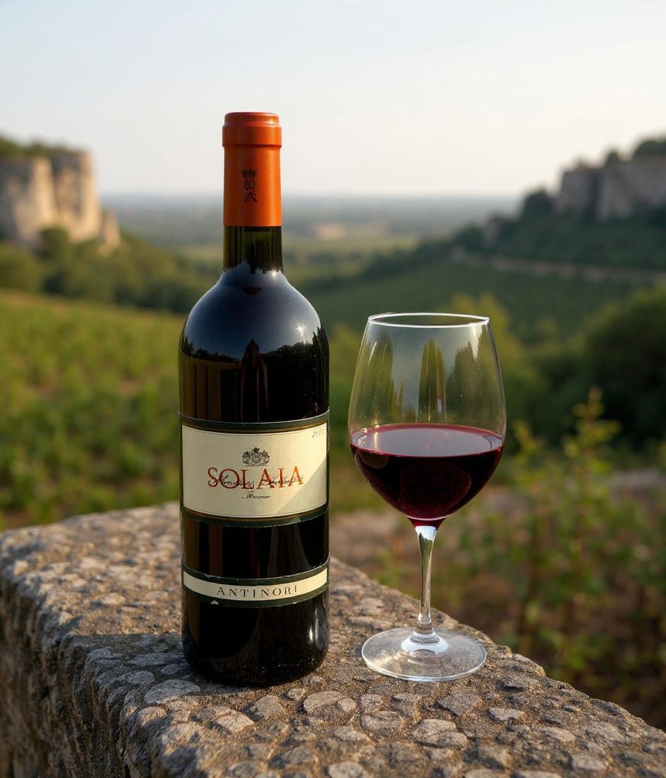 Marchesi Antinori Solaia 2001 Tuscan wine bottle