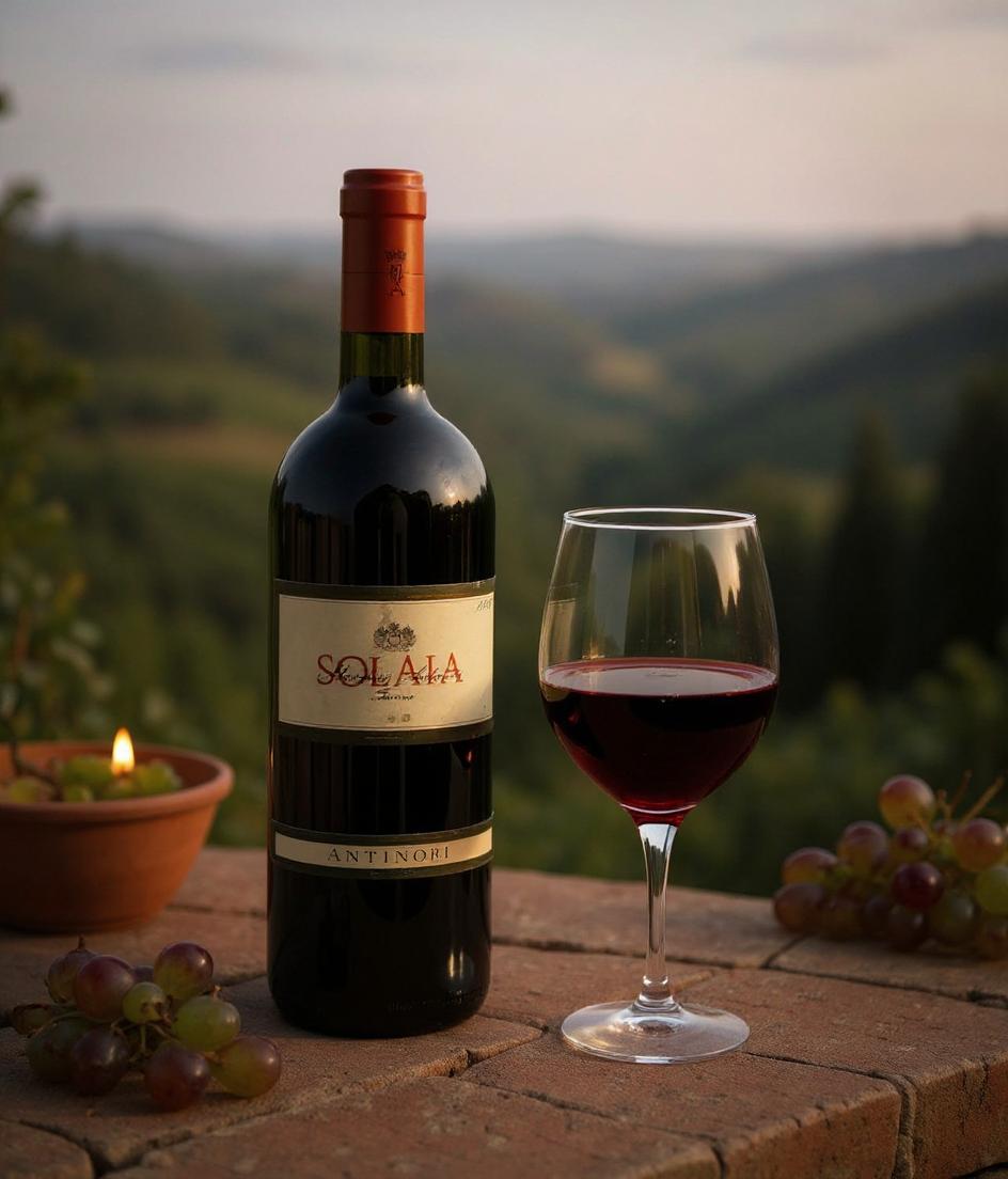 Antinori Solaia 1999 wine label detail