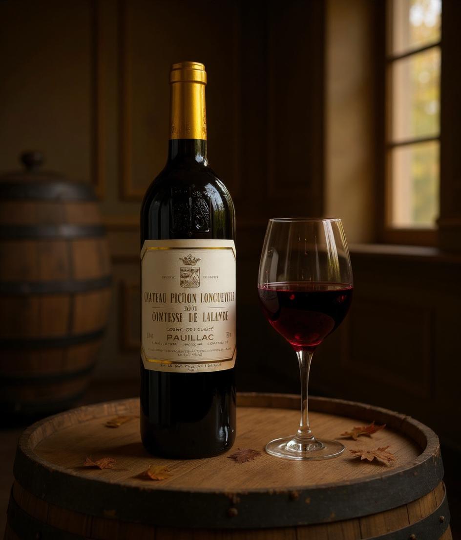 Pichon Longueville Comtesse de Lalande 2001 wine label detail