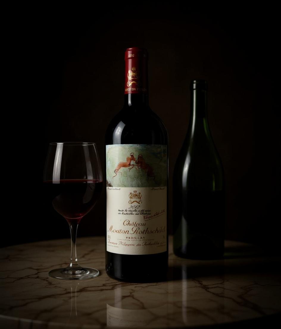 Chateau Mouton Rothschild 2012 wine label detail