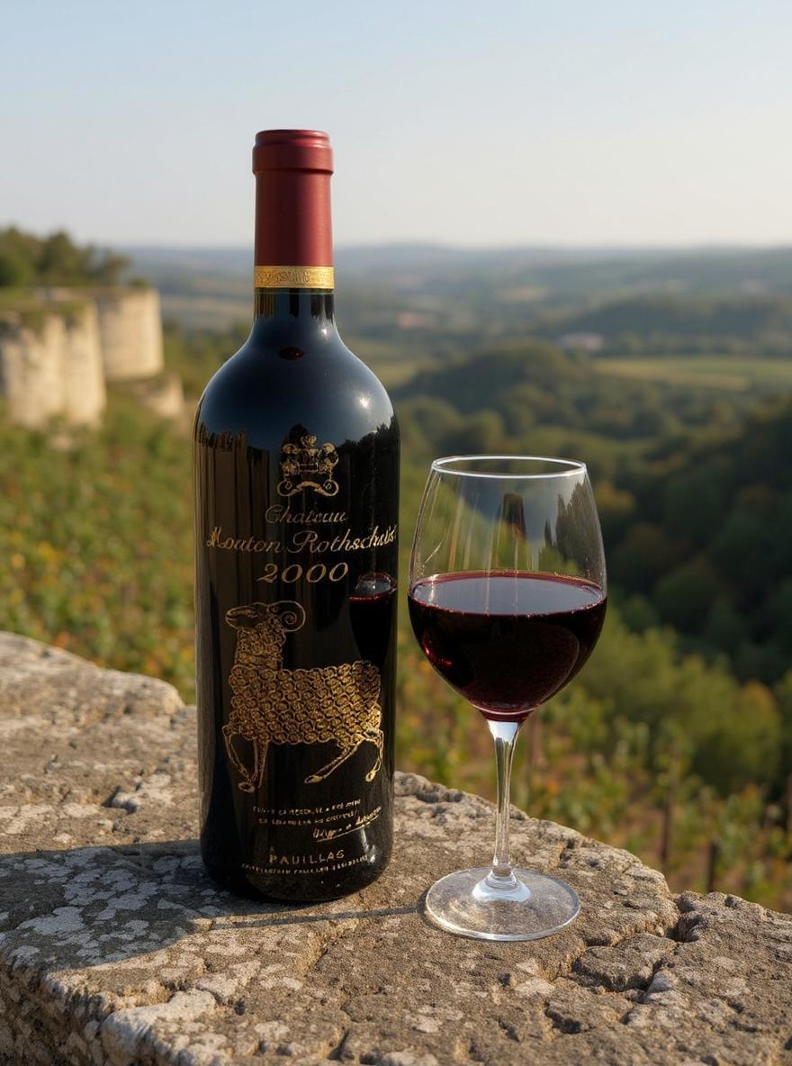 Chateau Mouton Rothschild 2000 vintage wine bottle