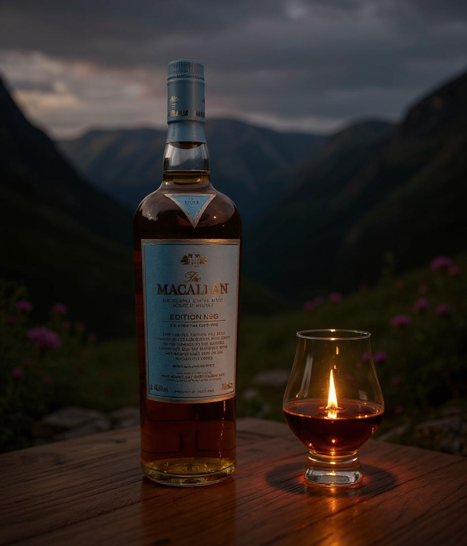 The Macallan Edition No 6 collectible whisky bottle close-up premium scotch single malt