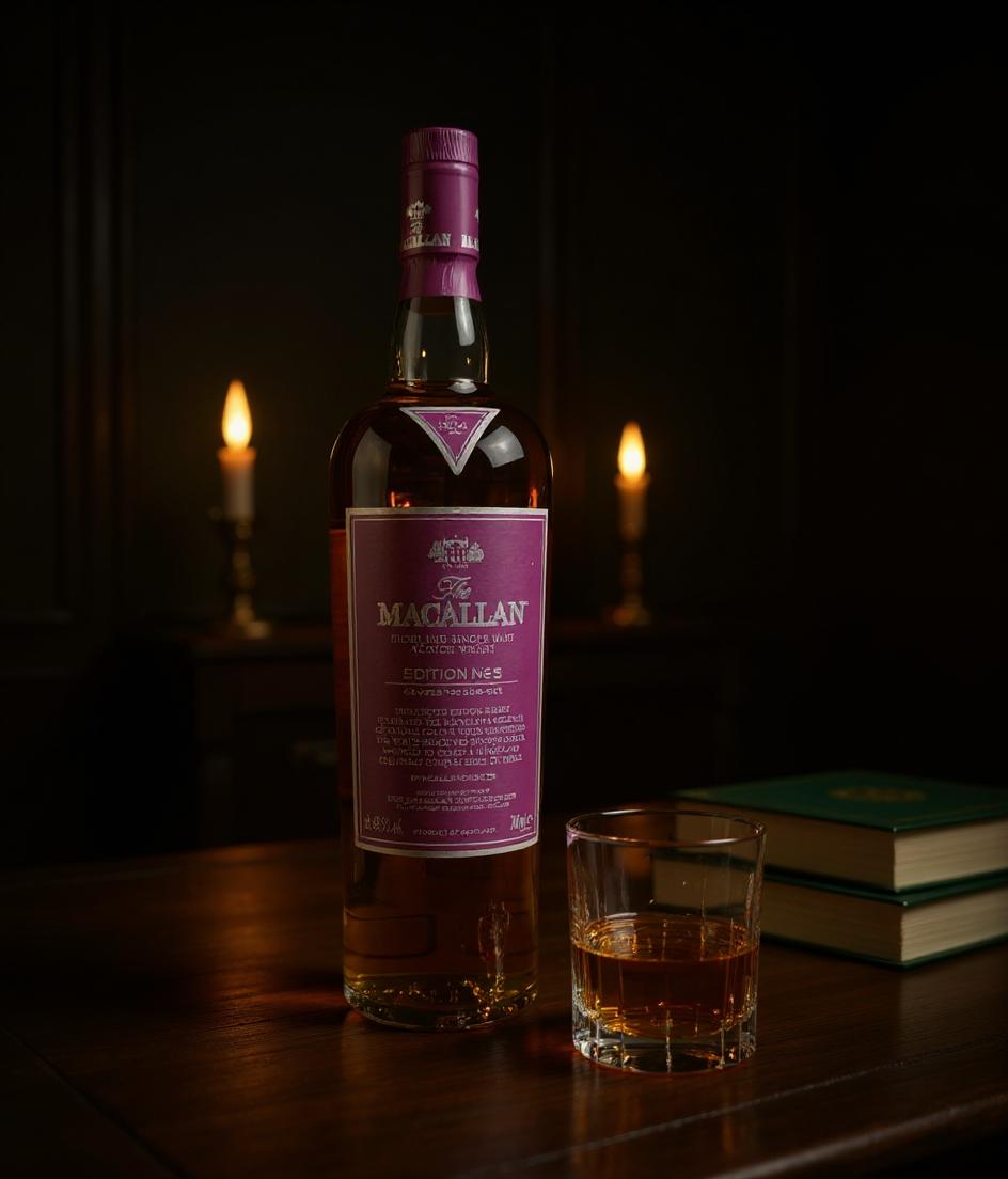 The Macallan Edition №5 0,7L whisky bottle side profile