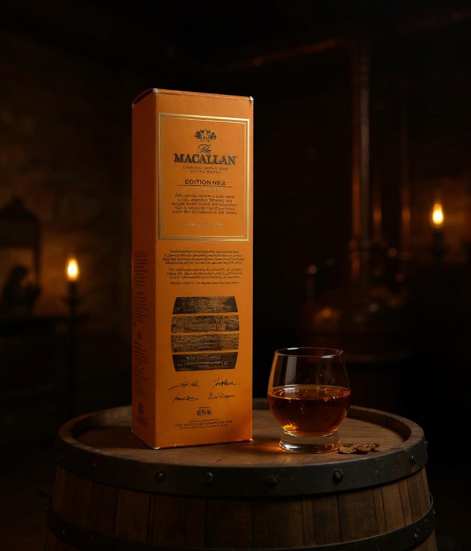 The Macallan Edition No 2 whisky bottle side profile