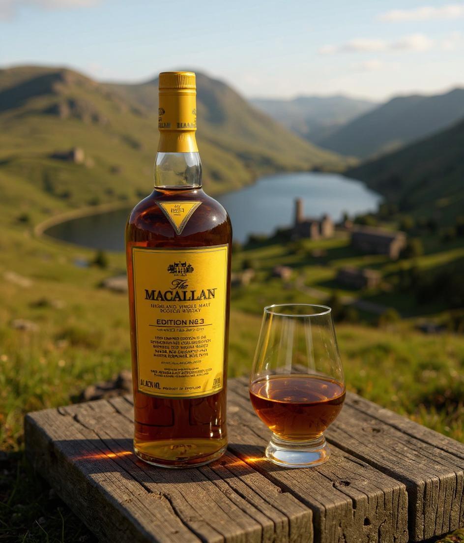 The Macallan Edition No 3 whisky bottle front view