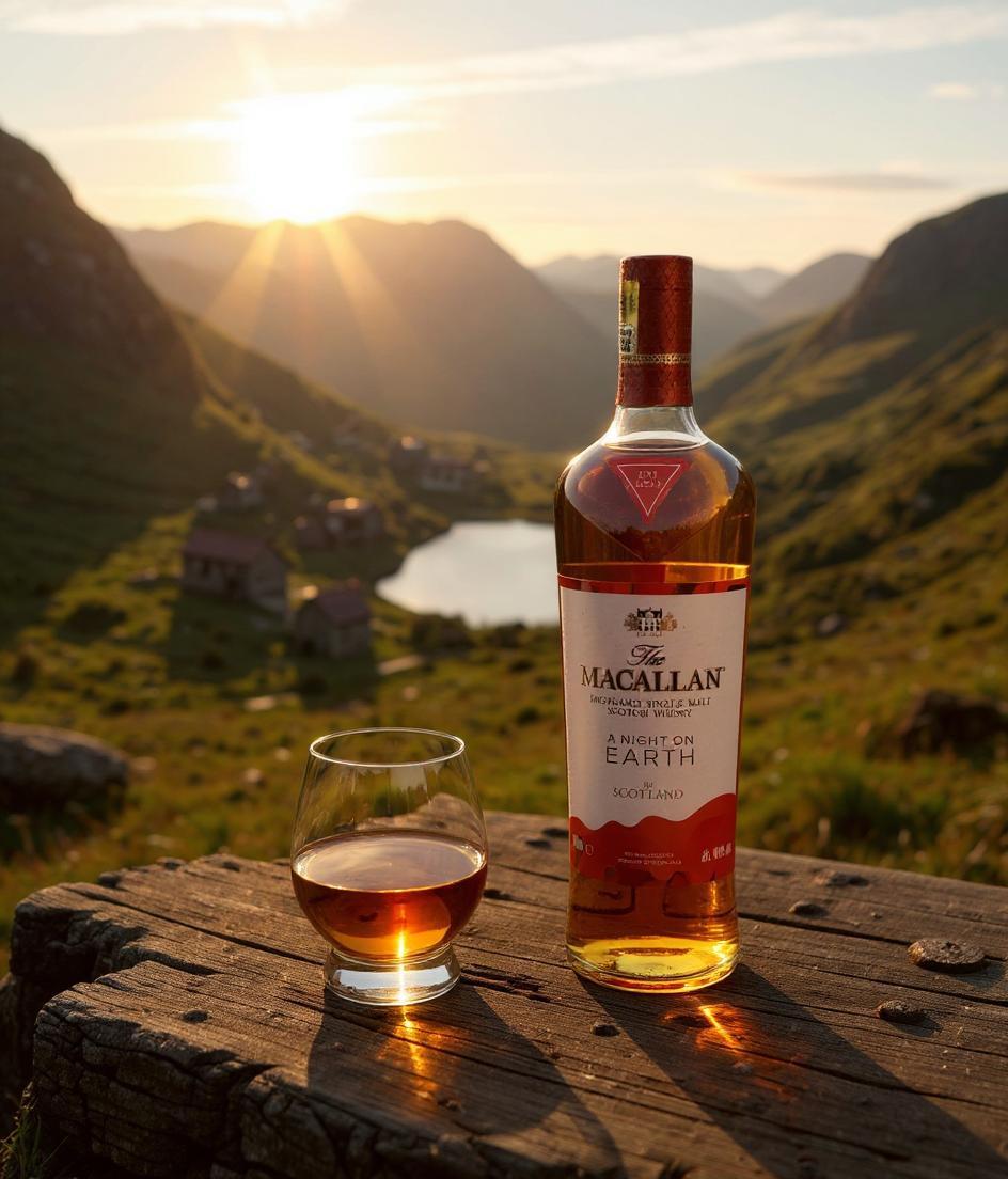 The Macallan A Night on Earth limited edition whisky bottle