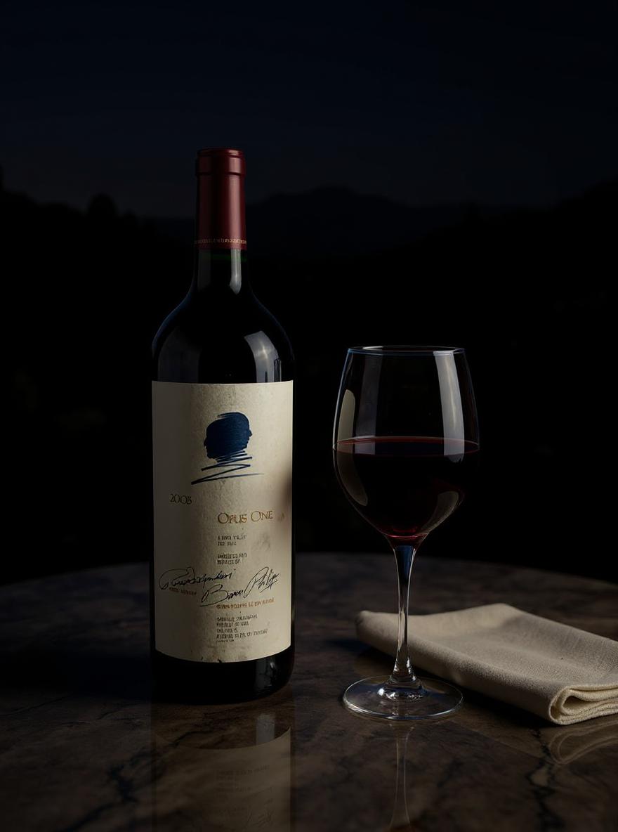 Opus One 2003 premium wine craftsmanship details