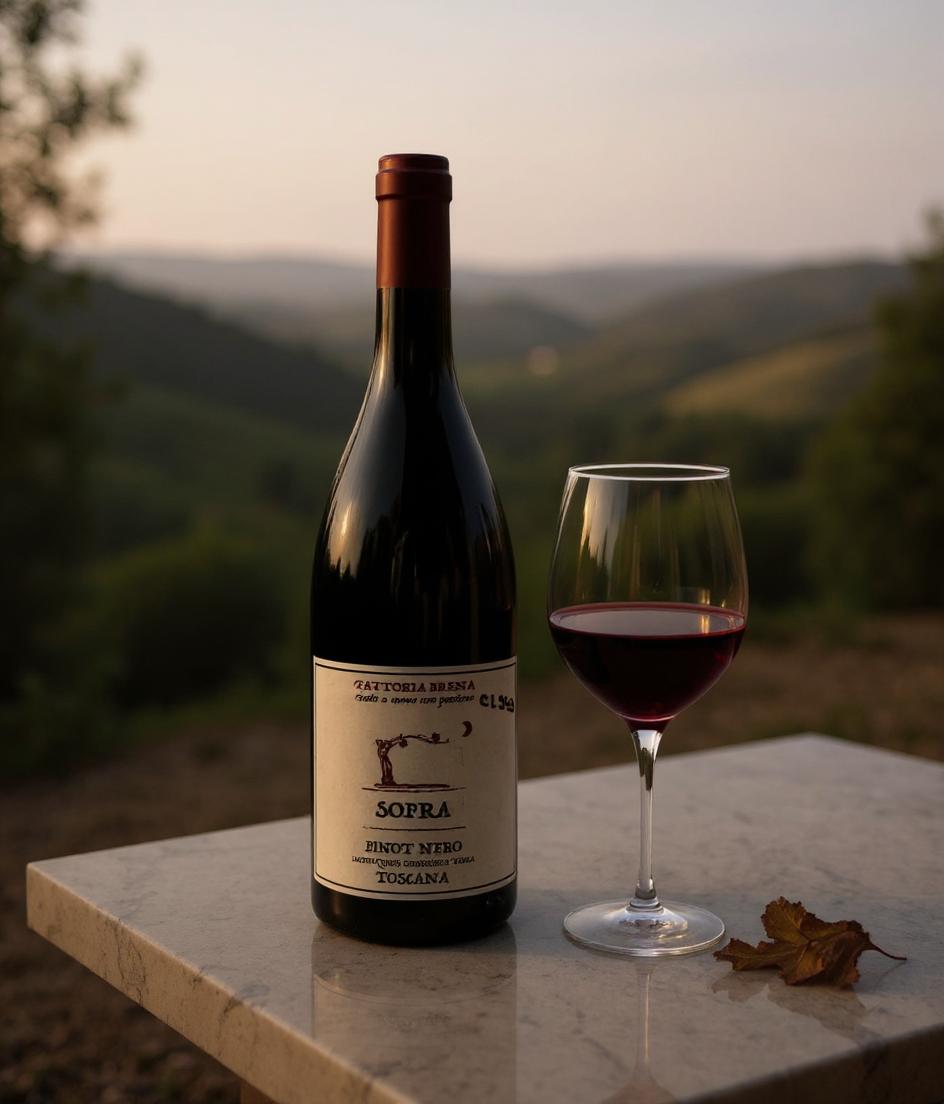 Sopra IGT 2019 wine bottle label detail