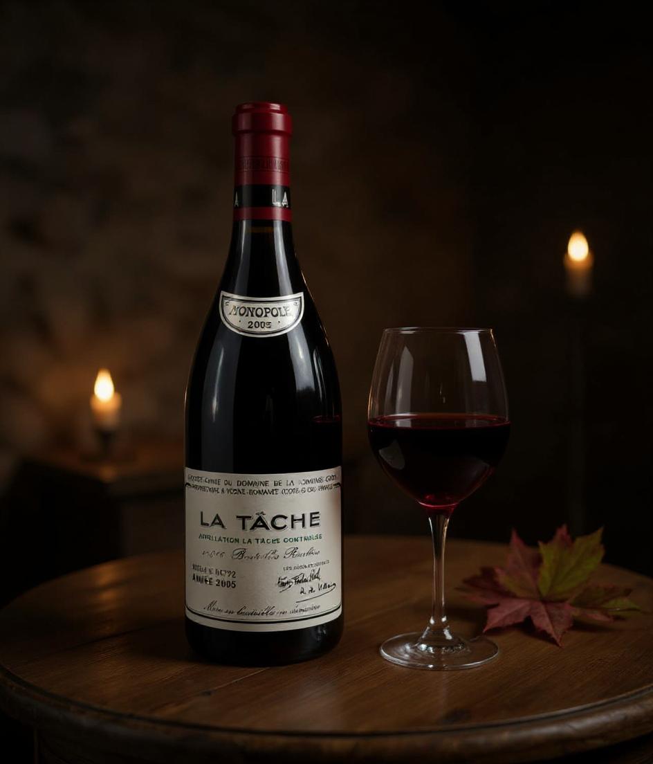La Tache Monopole Grand Cru 2005 bottle label detail