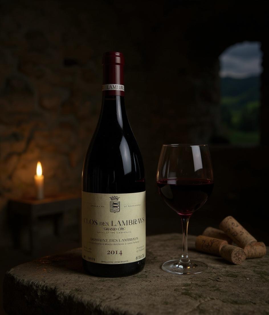 Domaine des Lambrays Grand Cru wine label detail