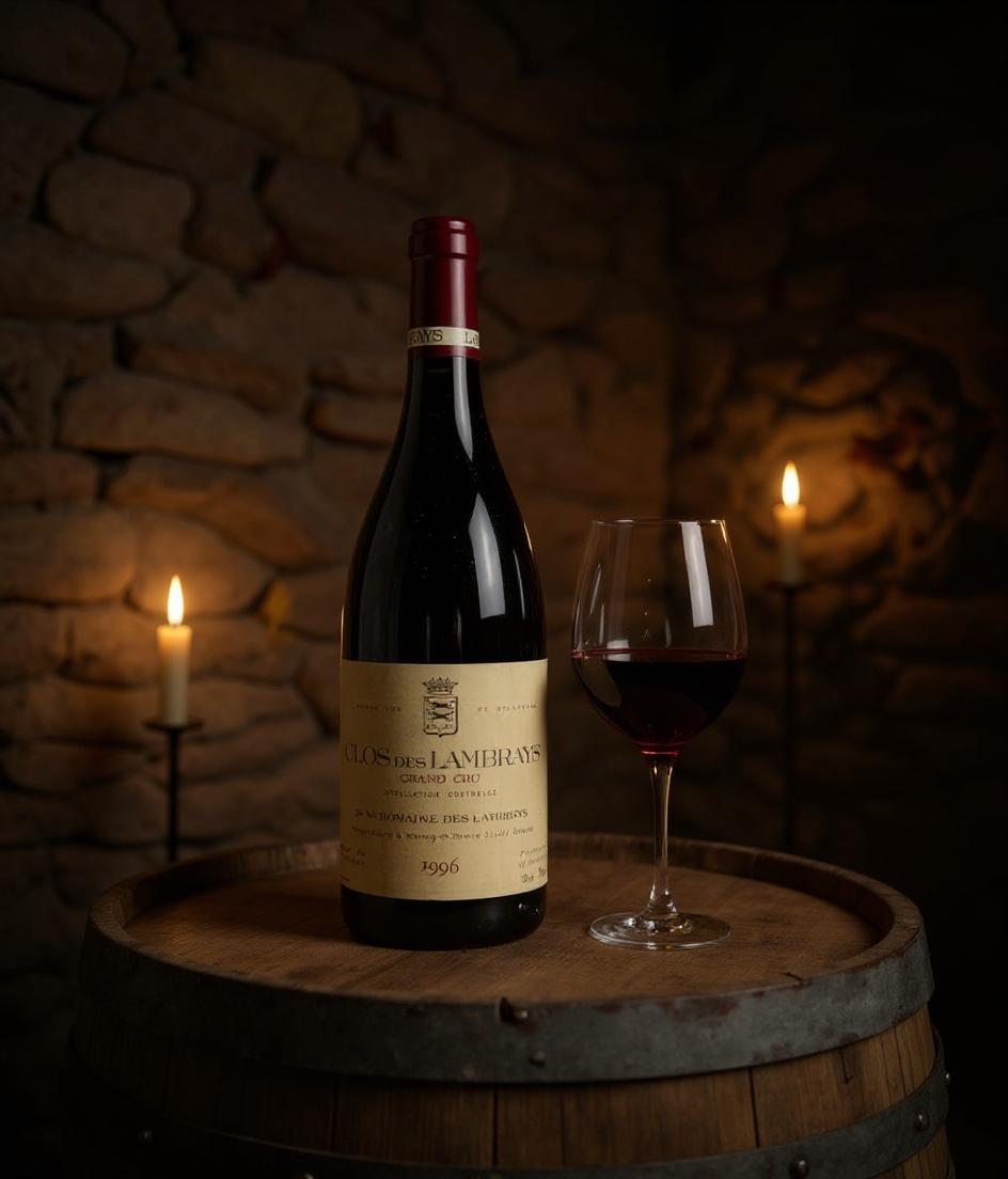 Domaine des Lambrays Grand Cru 1996 wine label detail