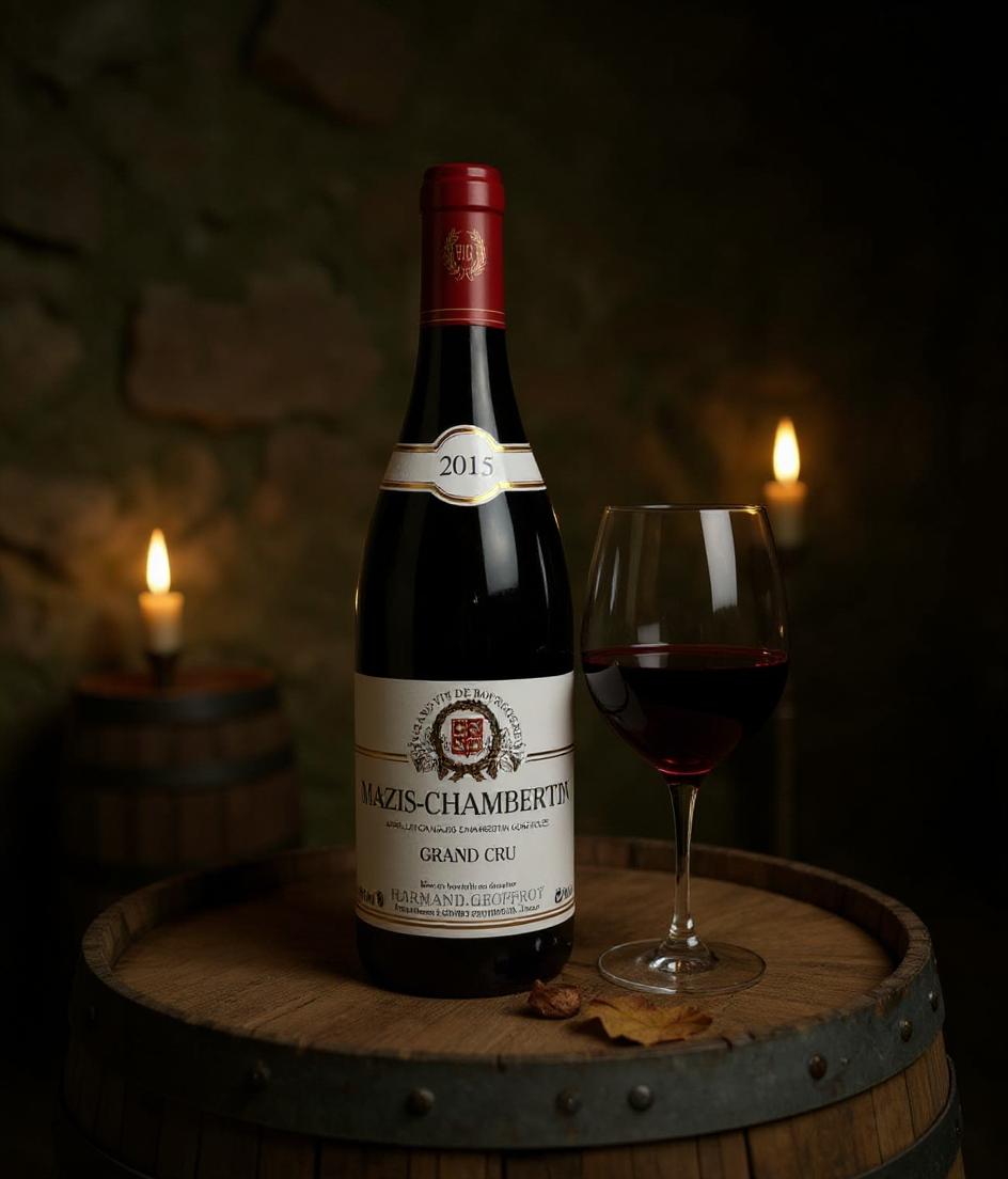 Mazis-Chambertin Grand Cru wine label detail