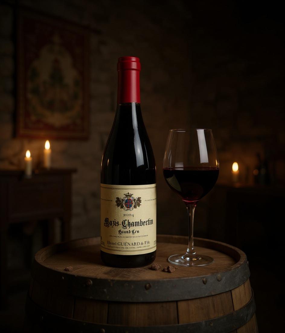 Henri Guenard Mazis-Chambertin Grand Cru 2004 wine bottle back label