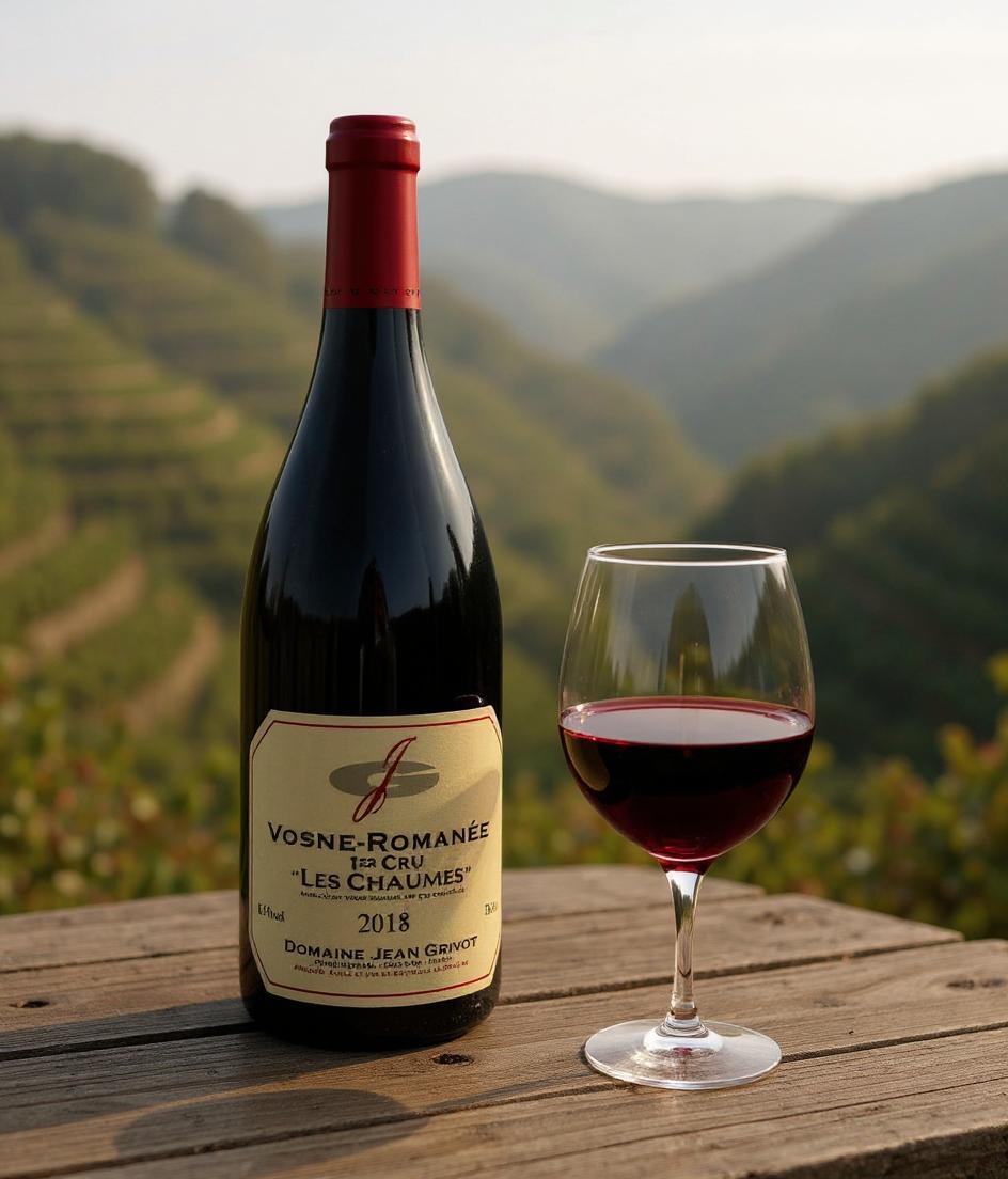 Vosne-Romanee Les Chaumes Premier Cru 2018 wine bottle