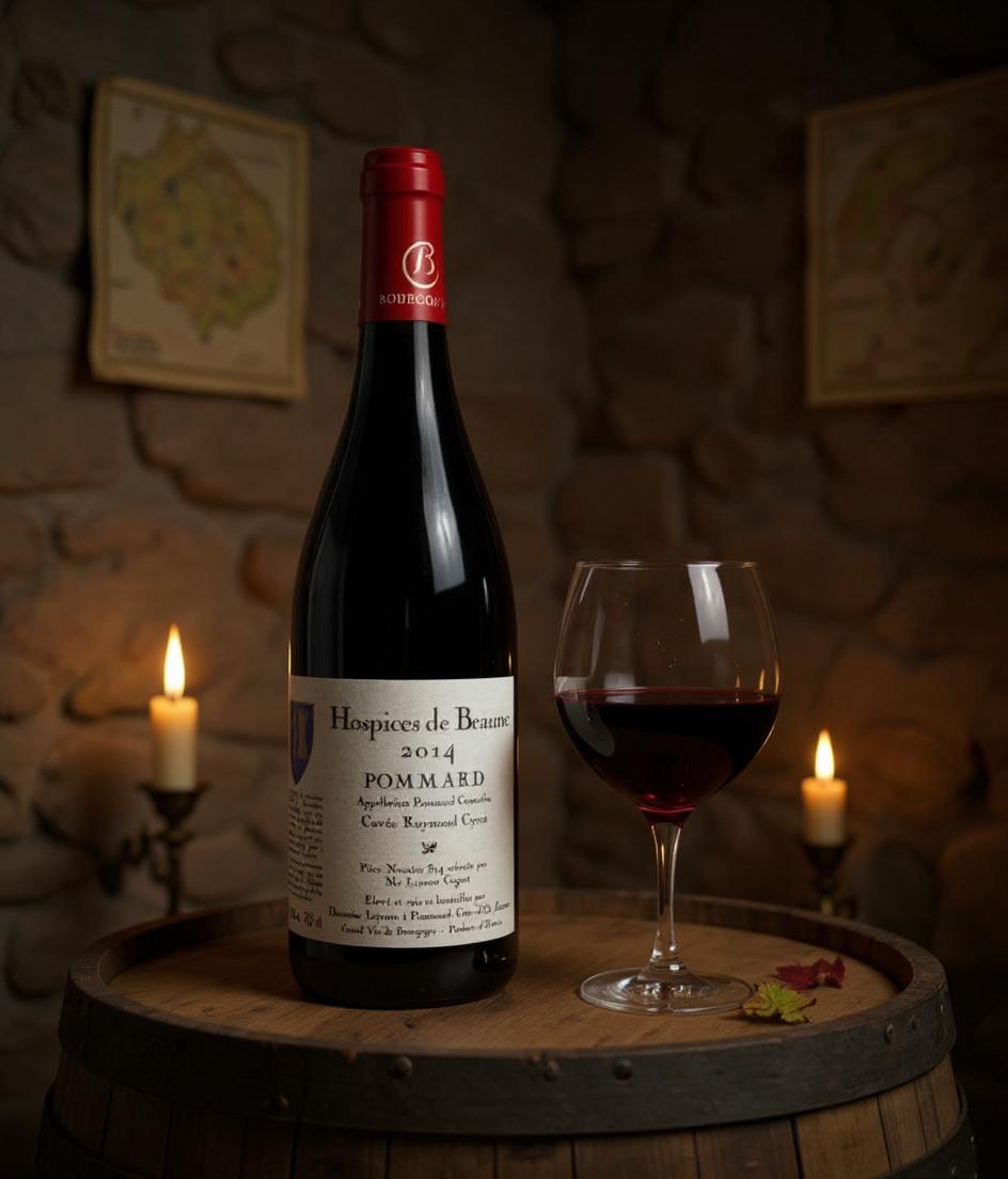 Pommard wine label and bottle details