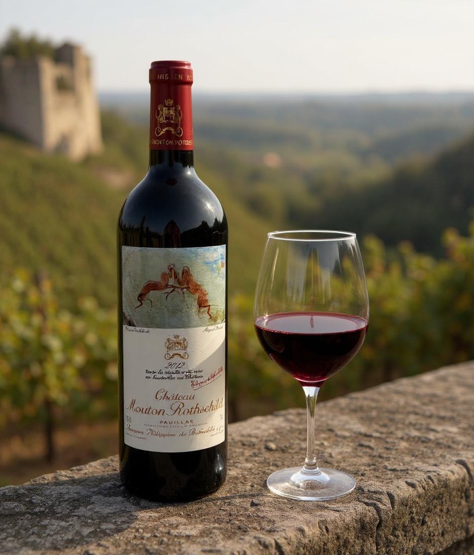 Chateau Mouton Rothschild 2012 vintage wine bottle