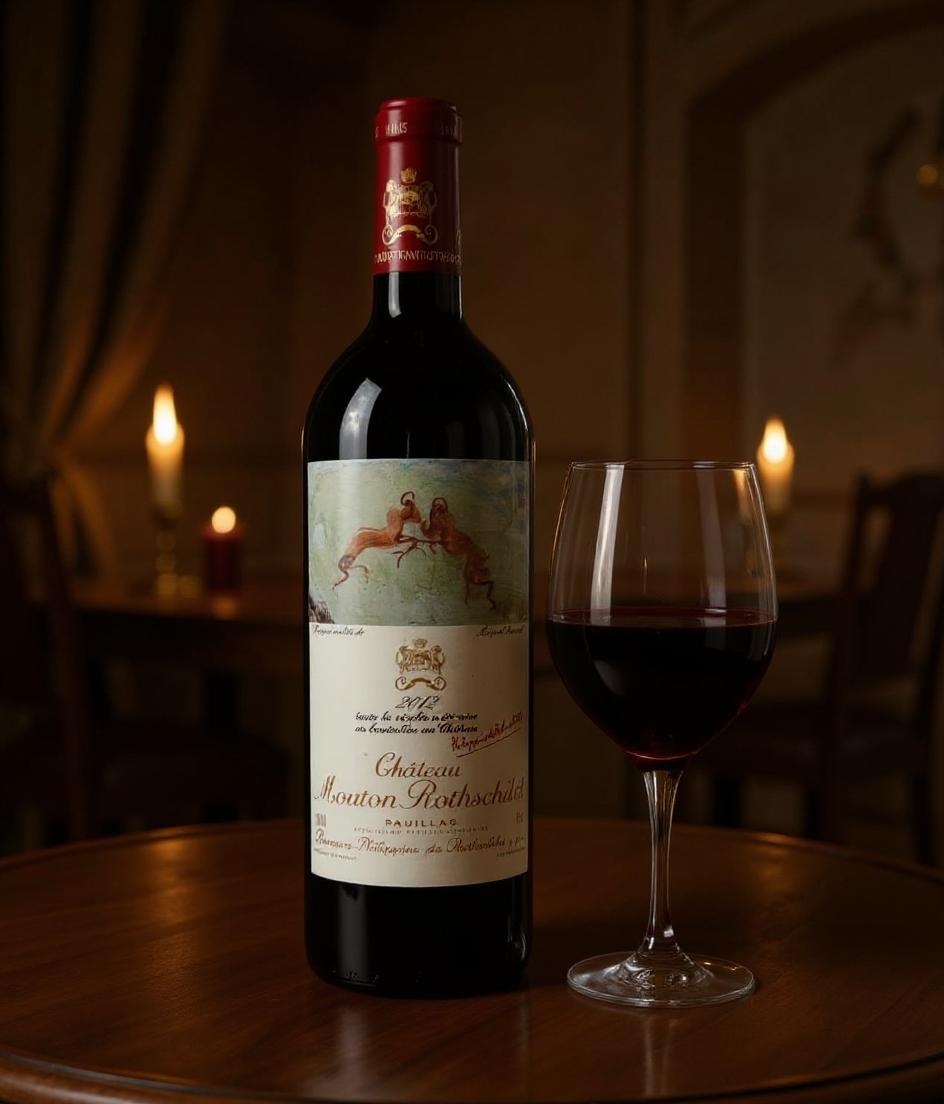 Chateau Mouton Rothschild 2012 wine barrel aging process