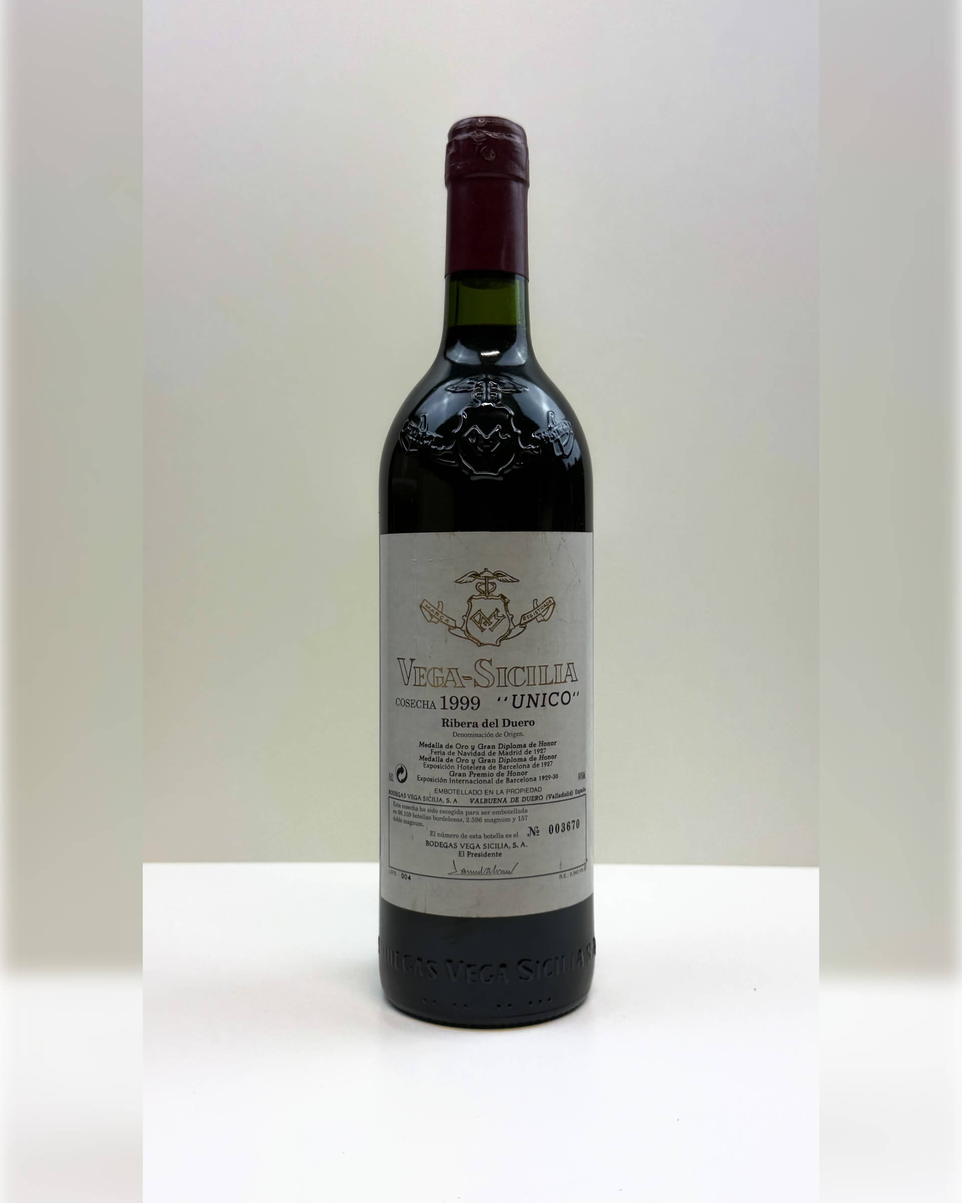 Vega Sicilia Unico Gran Reserva Ribera del Duero 1999 0,75L